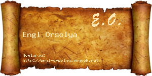 Engl Orsolya névjegykártya